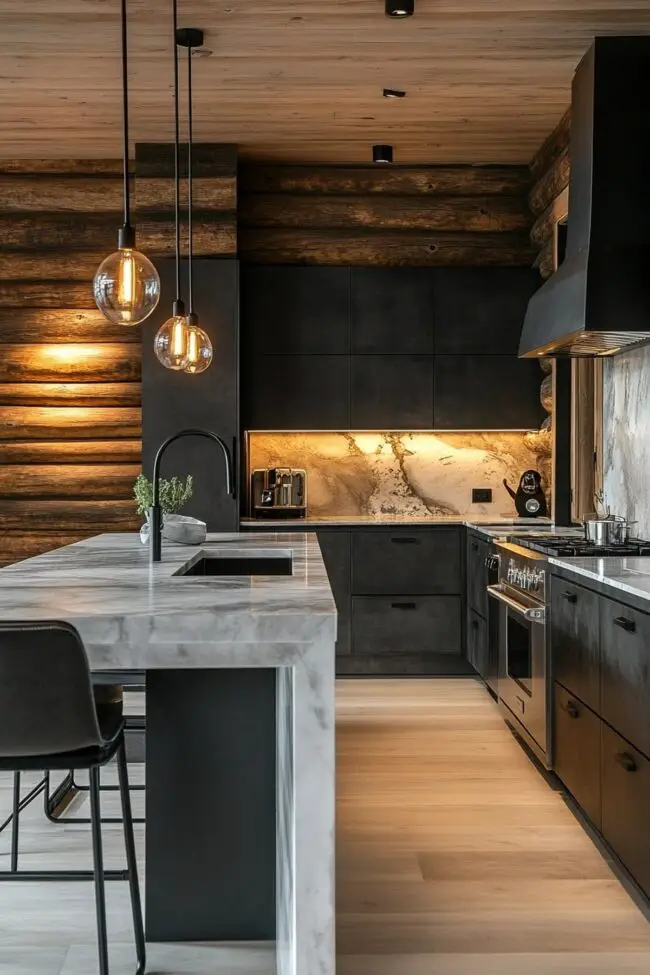 Sleek Cabin Kitchen