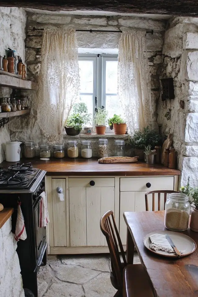 Rustic Charm of a Cottage Kitchen