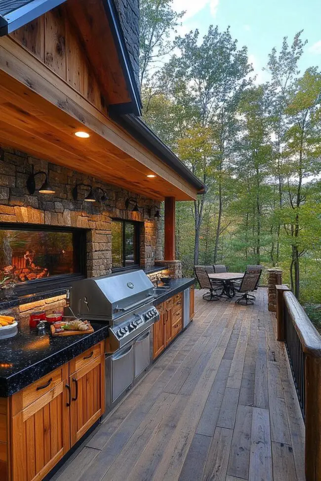 Rustic Retreat Featuring Outdoor Cooking Space