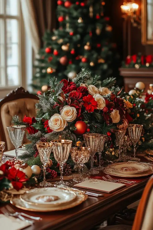 Opulent Holiday Dining Space