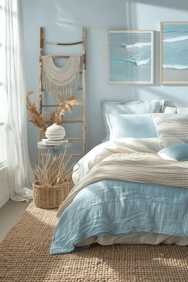 Seaside Serenity: Boho Bedroom Haven