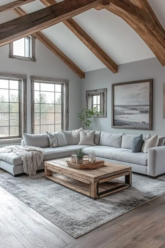 Sleek Gray Barndominium Haven