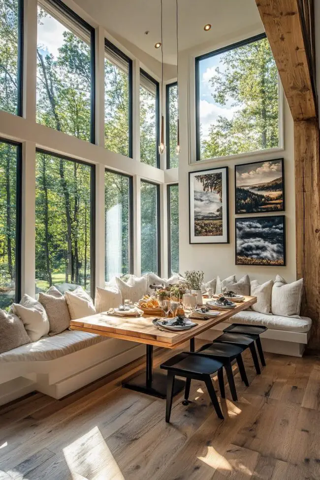 Spacious Breakfast Nook with Tall Ceilings