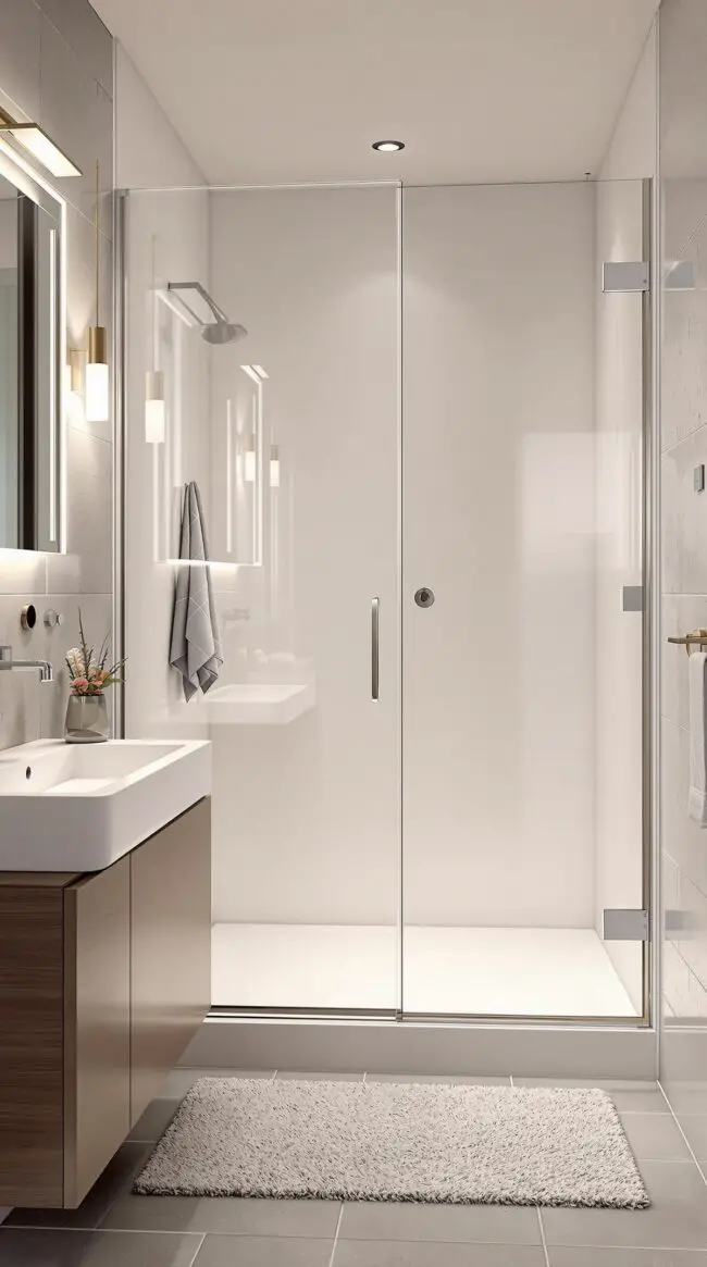 Sleek Acrylic Shower Design