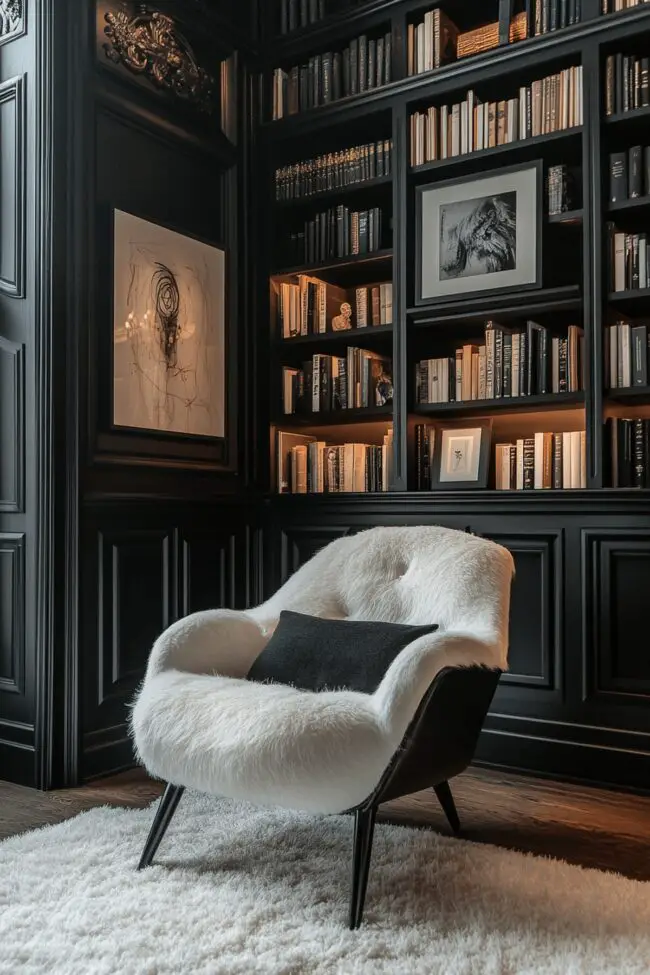 Monochrome Library Lounge