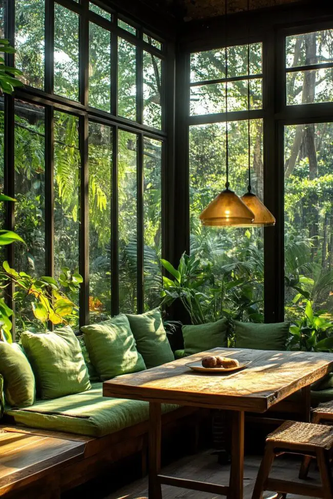 Vibrant Nature-Inspired Breakfast Space