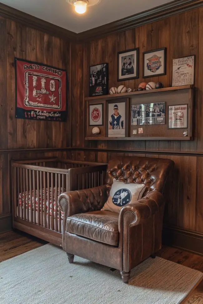 Retro Sports Collectibles Display Space