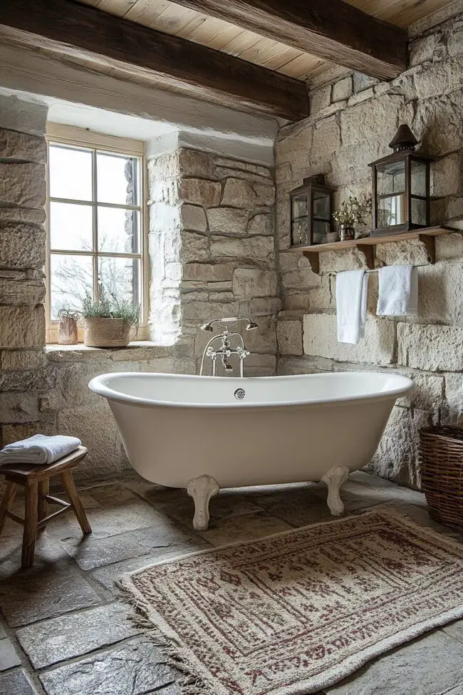 Charming Rustic Bath Escape