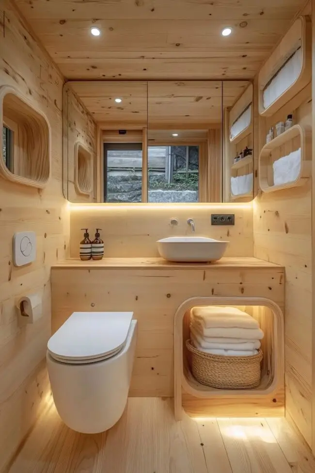 Sleek Cabin Restroom