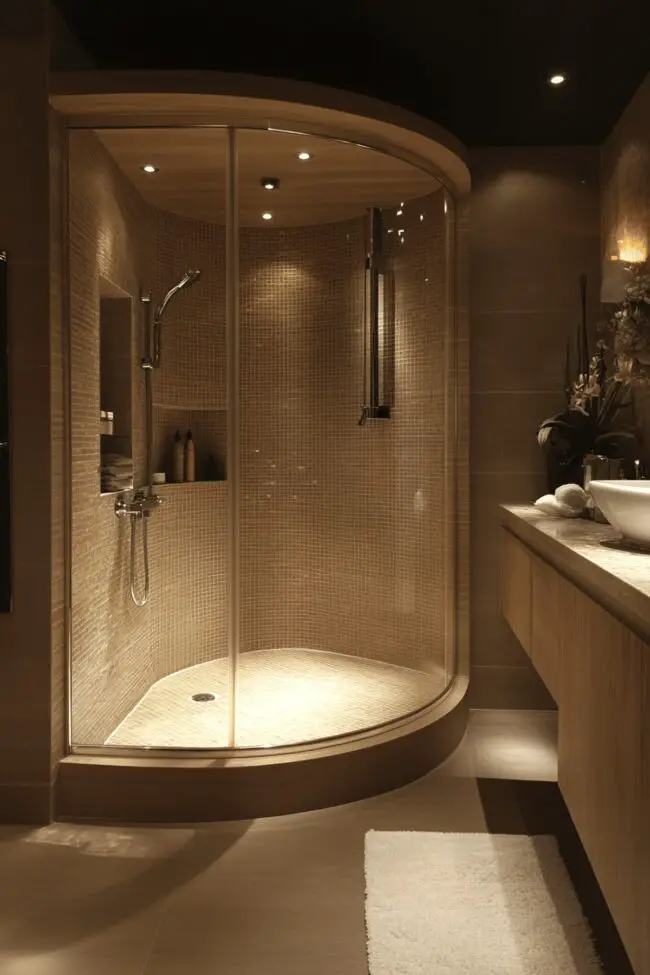 Curved Shower Elegance