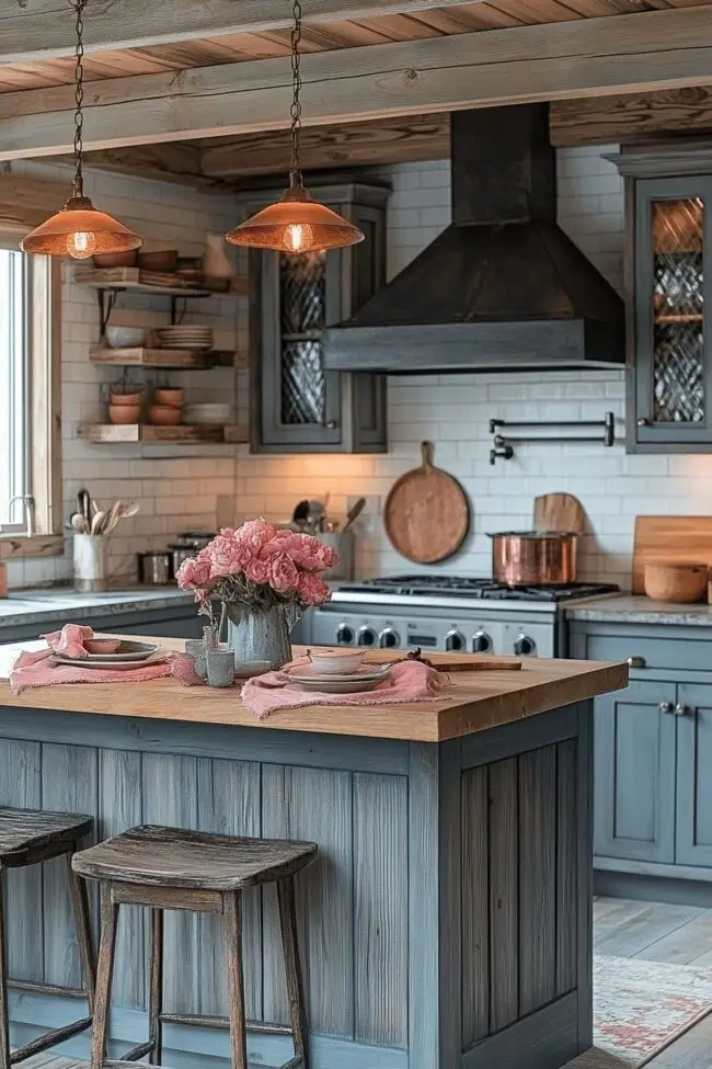 Log Home Kitchen