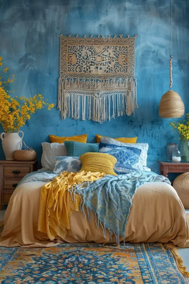 Serene Blue and Yellow Patterns