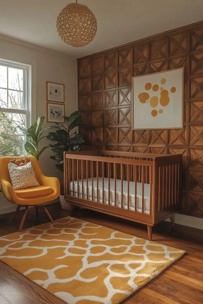 Vintage Inspired Mid-Century Baby Room