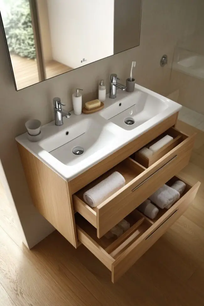 Space-Saving Double Vanity