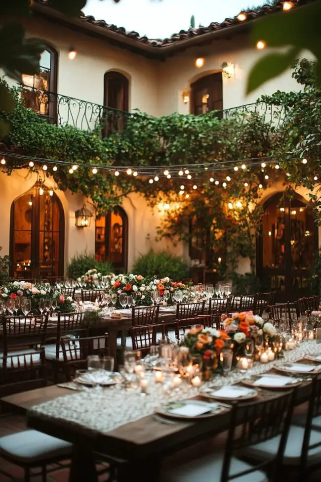 Bohemian Inspired Courtyard Celebration