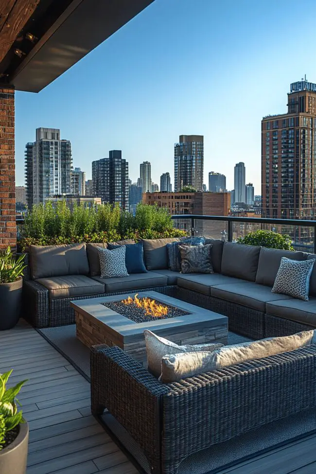 Stylish Rooftop Contemporary Lounge