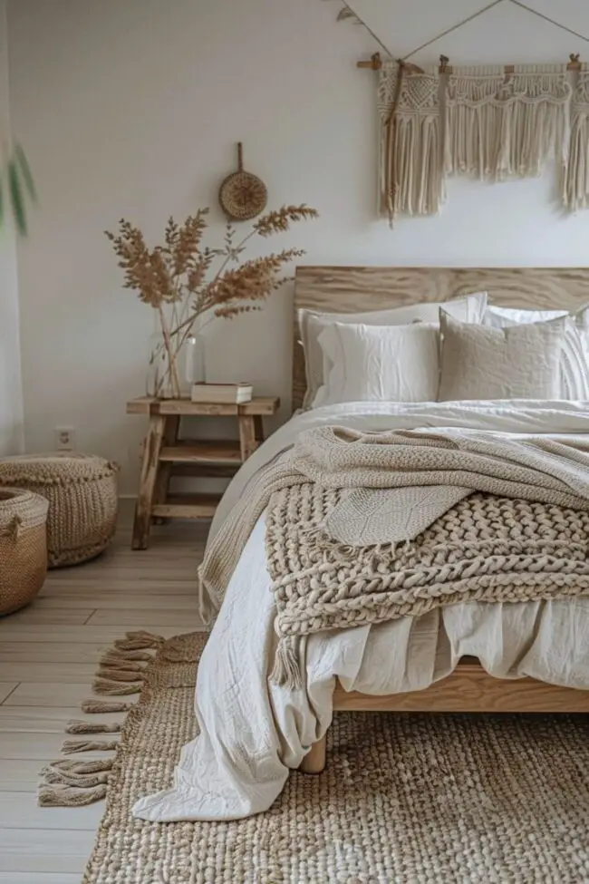 Chic Scandinavian Bohemian Bedroom Design