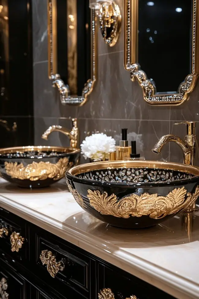 Elegant Vessel Sink Duo