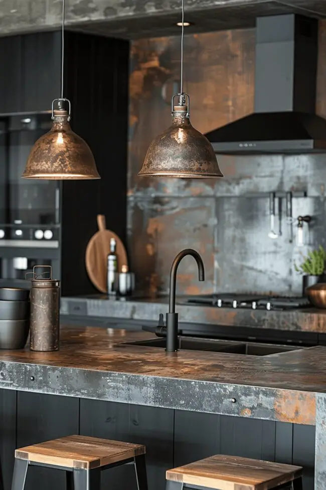 Rustic Industrial Pendant Lighting Fixtures