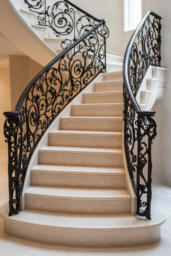 Artful Wrought Iron Scroll Design