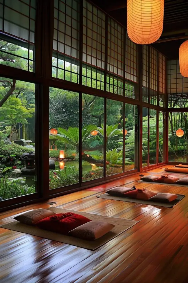 Peaceful Yoga Retreat Space