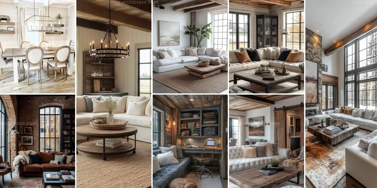 Best Industrial Farmhouse Living Room Ideas