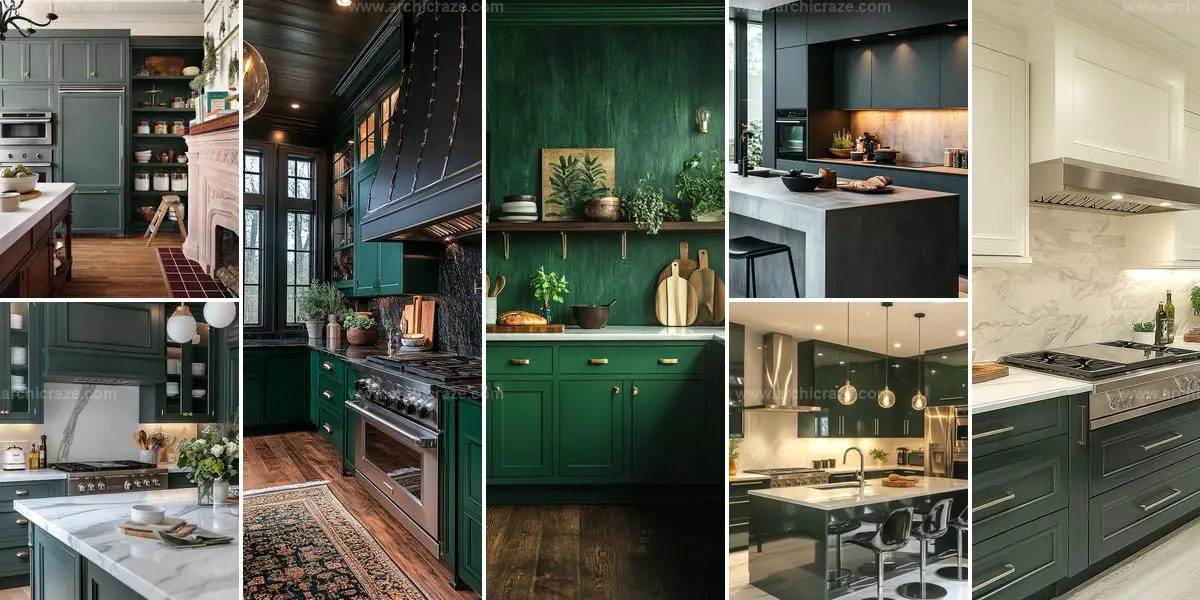 Top Dark Green Kitchen Cabinet Ideas