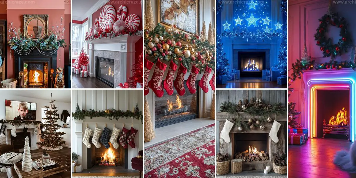 Top Fireplace Christmas Decoration Ideas